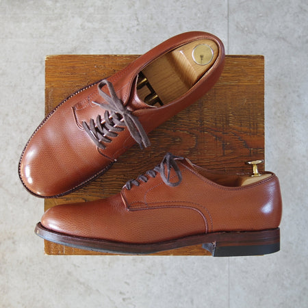 極美品★オールデン 7D【現行定価17万円以上★ミリタリーラスト/5369】プレーントゥ/アルパインカーフ/茶/メンズ/ALDEN★o144