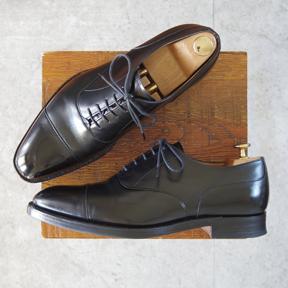 極美品★(英)チーニー 8F【貴重★ユナイテッドアローズ別注/ストレートチップ/3888ラスト】カーフ/黒/メンズ/CHEANEY★o146