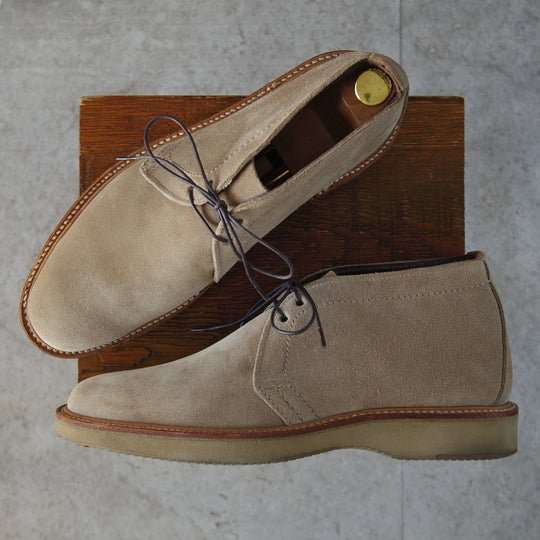 美品★オールデン 8.5D【現行定価17万円以上★チャッカブーツ/1467】バリーラスト/スエード/薄茶/メンズ/ALDEN★o150