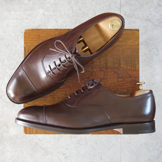 極美品★チャーチ 85F/UK8.5【定価￥181,500-★コンサル/CONSUL】173ラスト/ストレートチップ/カーフ/濃茶/メンズ/Church's★o153