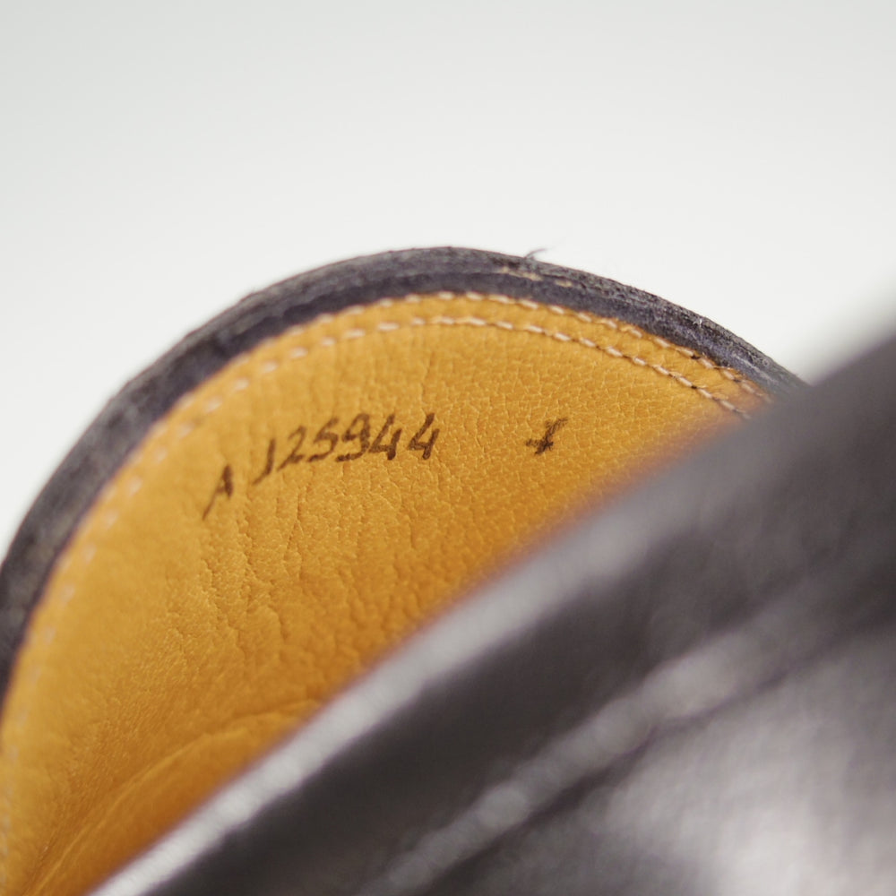 未使用★(伊)タニノクリスチー SIZE 7【デッドストック品★VITTORIO/コインローファー】カーフ/黒/メンズ/TANINO CRISCI★o142