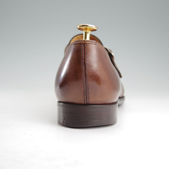 極上★エドワードグリーン 8E【貴重★旧トップドロワー/808ラスト】モンクストラップ/カーフ/濃茶/メンズ/EDWARD GREEN★o143