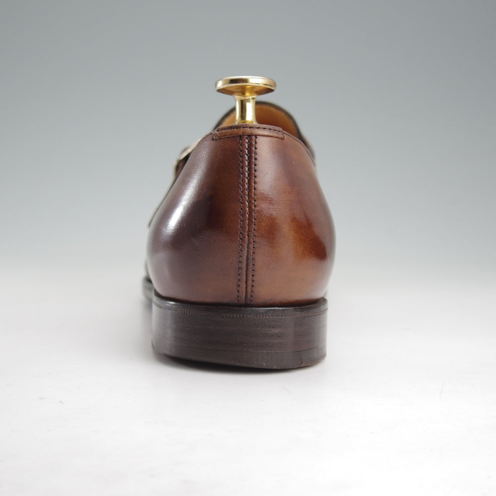 極上★エドワードグリーン 8E【貴重★旧トップドロワー/808ラスト】モンクストラップ/カーフ/濃茶/メンズ/EDWARD GREEN★o143