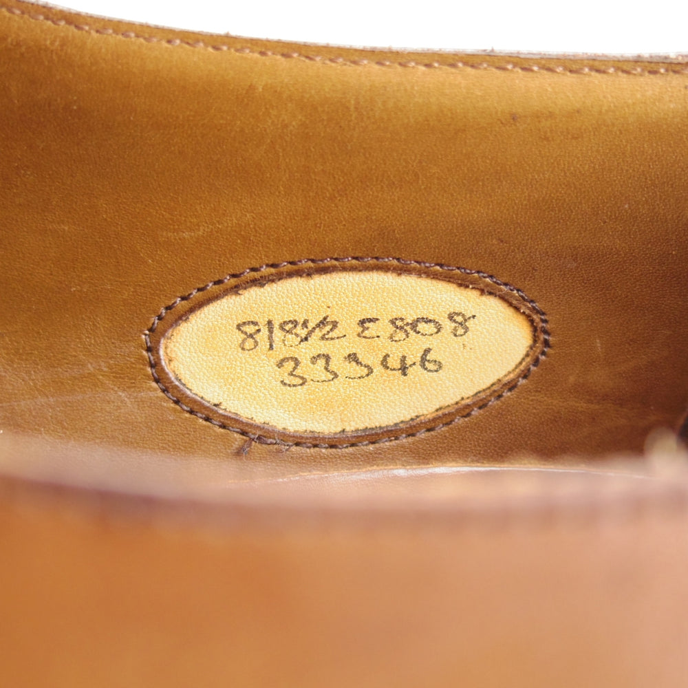 極上★エドワードグリーン 8E【貴重★旧トップドロワー/808ラスト】モンクストラップ/カーフ/濃茶/メンズ/EDWARD GREEN★o143