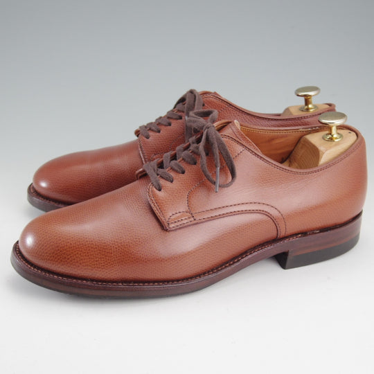 極美品★オールデン 7D【現行定価17万円以上★ミリタリーラスト/5369】プレーントゥ/アルパインカーフ/茶/メンズ/ALDEN★o144