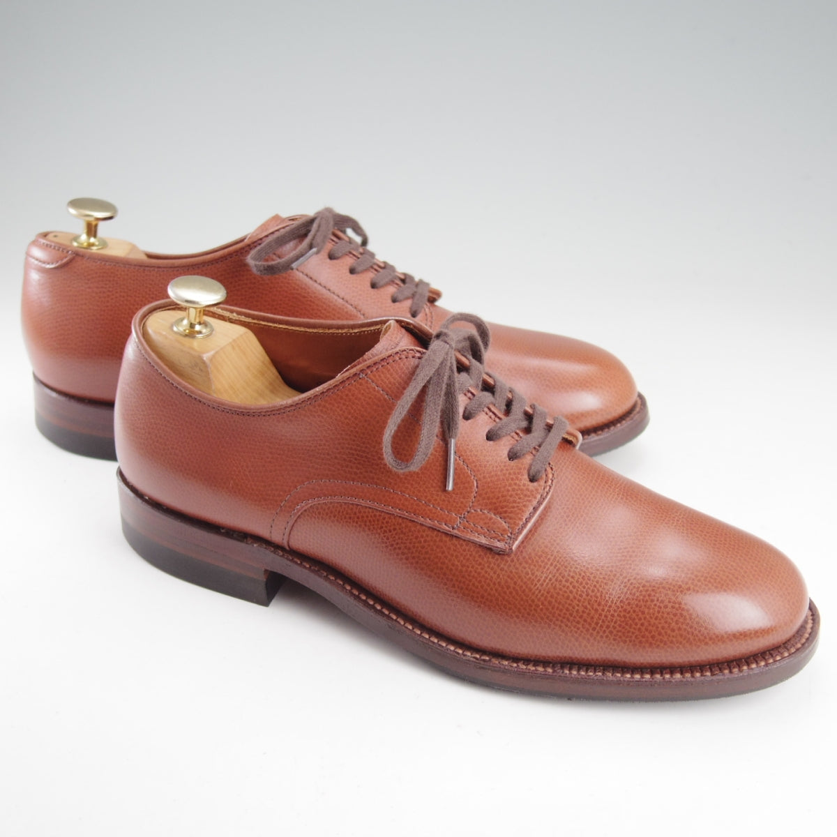 ALDEN 箱付き オールデン 53670 ミリタリー プレーントゥ 8D オールデン 5369 アルパインカーフ プレーントゥ ミリタリーラスト 茶