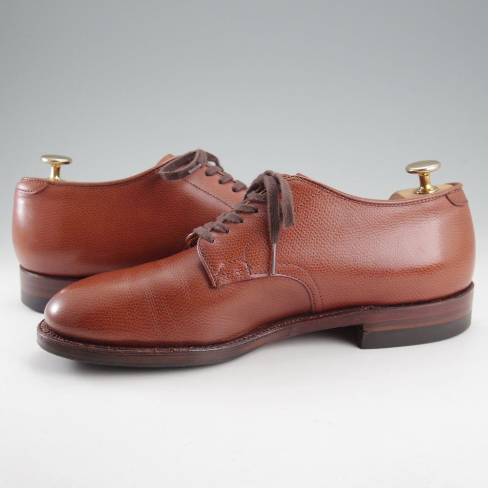 極美品★オールデン 7D【現行定価17万円以上★ミリタリーラスト/5369】プレーントゥ/アルパインカーフ/茶/メンズ/ALDEN★o144