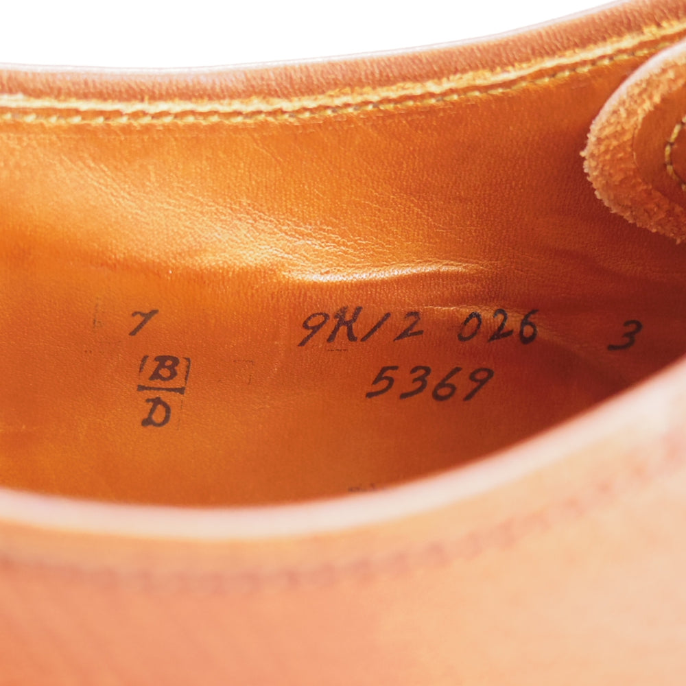 極美品★オールデン 7D【現行定価17万円以上★ミリタリーラスト/5369】プレーントゥ/アルパインカーフ/茶/メンズ/ALDEN★o144