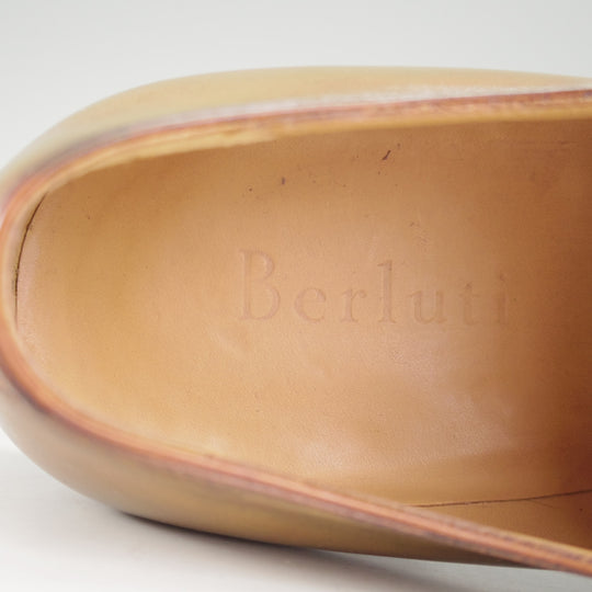 極美品★(仏)ベルルッティ SIZE 6.5【現行定価￥361,900-★アレッサンドロ/ALESSANDRO】ホールカット/薄緑～茶系パティーヌ/Berluti★p257