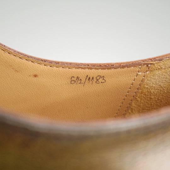 極美品★(仏)ベルルッティ SIZE 6.5【現行定価￥361,900-★アレッサンドロ/ALESSANDRO】ホールカット/薄緑～茶系パティーヌ/Berluti★p257