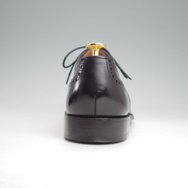 極美品★(英)チーニー 7F【定価￥99,000-★(英)ポールスミス別注/FENCHURCH】11028ラスト/クォーターブローグ/カーフ/黒/CHEANEY★n650