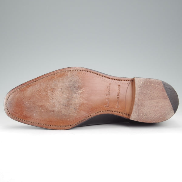 極美品★(英)チーニー 7F【定価￥99,000-★(英)ポールスミス別注/FENCHURCH】11028ラスト/クォーターブローグ/カーフ/黒/CHEANEY★n650