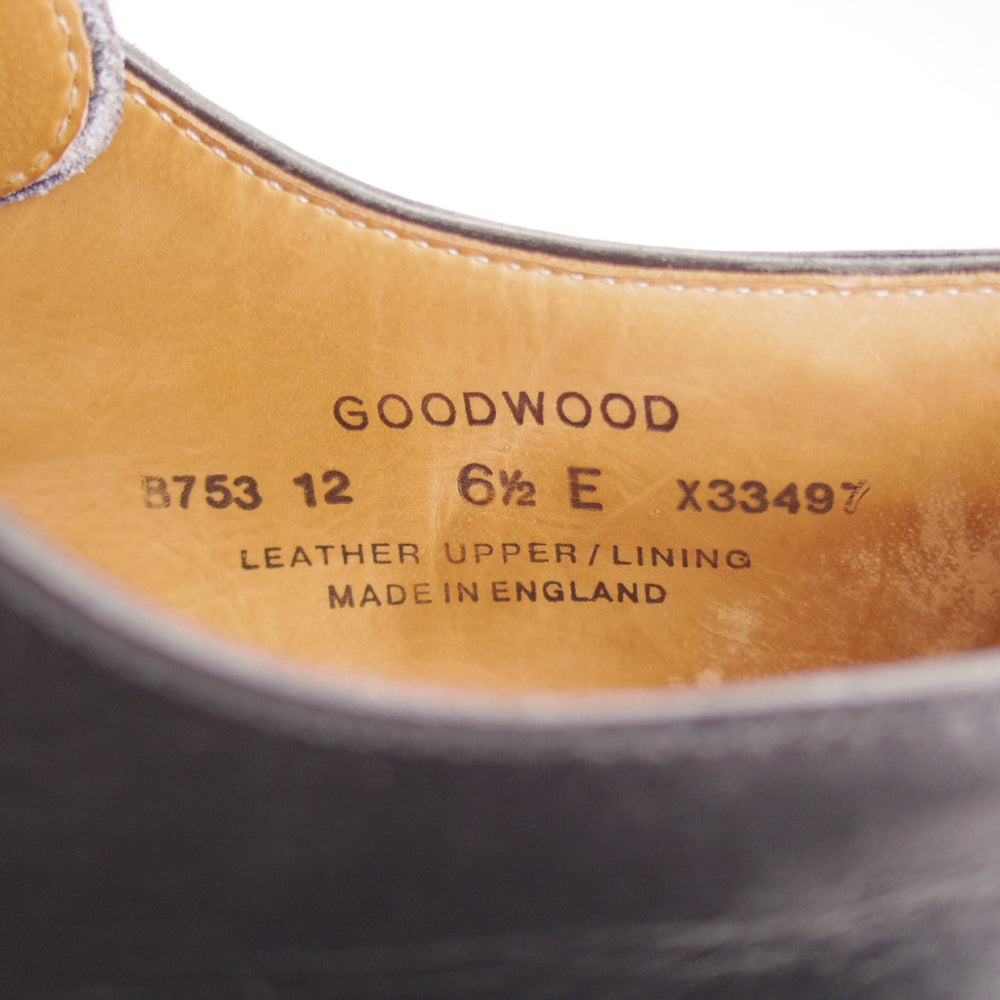 極上★クロケット&ジョーンズ 6.5E【現行定価10万円以上★GOODWOOD/プレーントゥ】318ラスト/カーフ/黒/メンズ/Crockett&Jones★p258