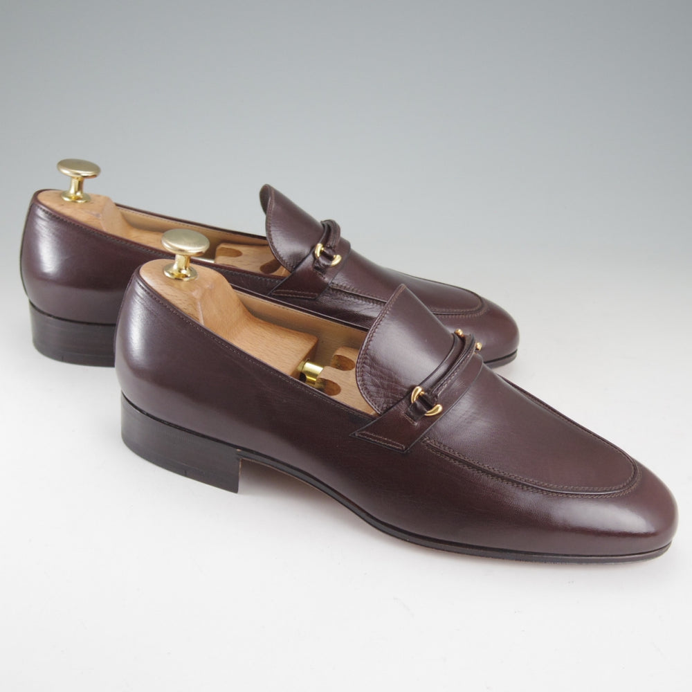 未使用★(伊)タニノクリスチー SIZE 6【デッドストック品★ビットローファー/濃茶】スリッポン/カーフ/メンズ/TANINO CRISCI★p259