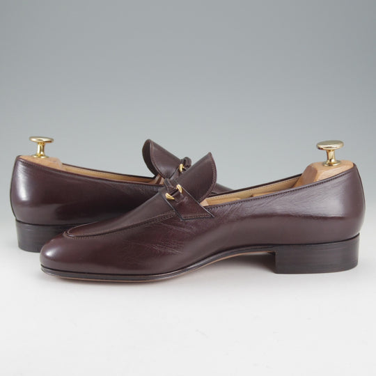 未使用★(伊)タニノクリスチー SIZE 6【デッドストック品★ビットローファー/濃茶】スリッポン/カーフ/メンズ/TANINO CRISCI★p259