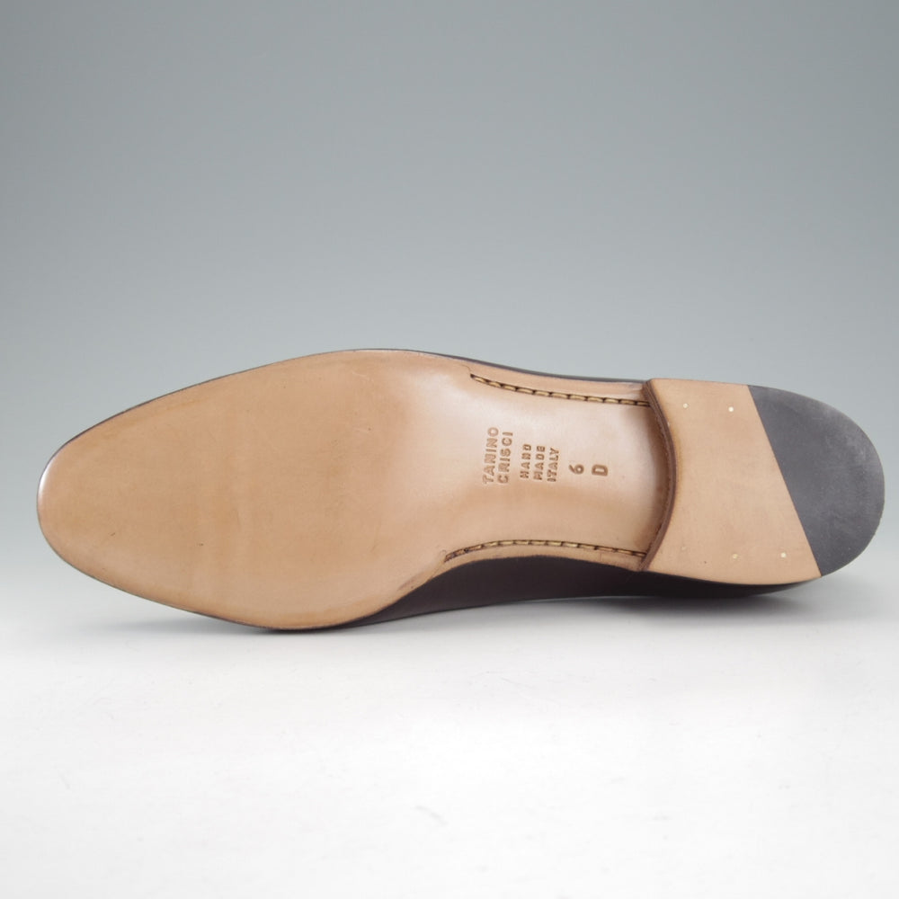未使用★(伊)タニノクリスチー SIZE 6【デッドストック品★ビットローファー/濃茶】スリッポン/カーフ/メンズ/TANINO CRISCI★p259