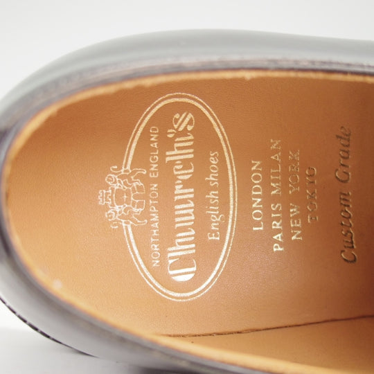 極美品★チャーチ 80F/UK8【定価￥181,500-★SHANNON/シャノン】103ラスト/プレーントゥ/黒/メンズ/Church's★n651