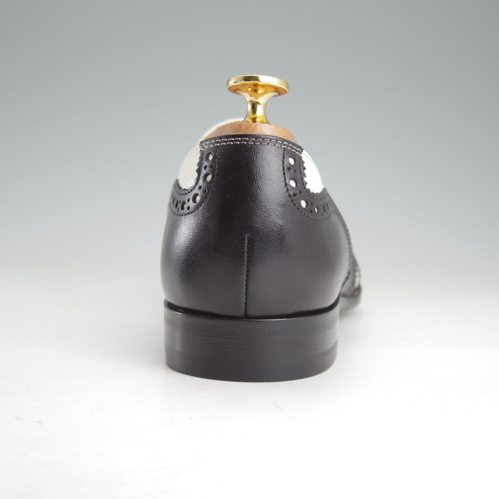 未使用★Iugen/イウゲン SIZE 6.5【定価￥44,000-★ローファー/IG202】スリッポン/カーフ×グレインレザー/黒×白/メンズ★o147