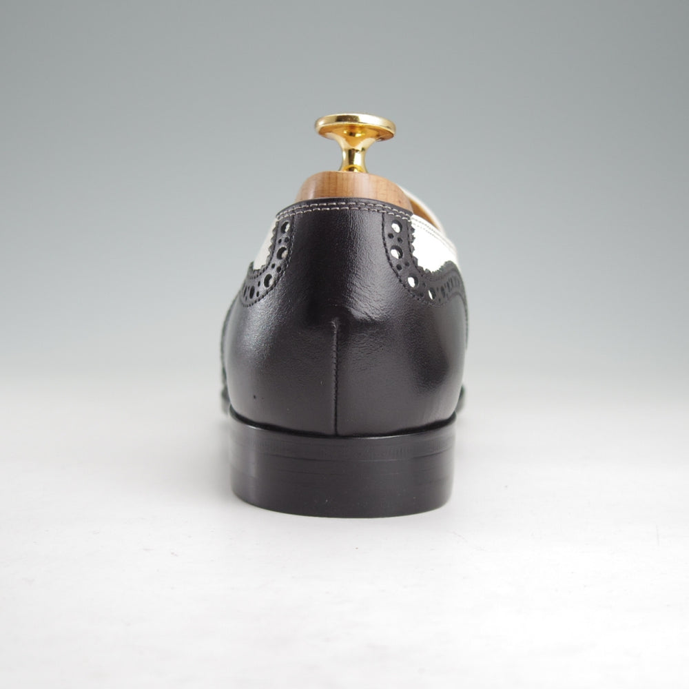 未使用★Iugen/イウゲン SIZE 6.5【定価￥44,000-★ローファー/IG202】スリッポン/カーフ×グレインレザー/黒×白/メンズ★o147