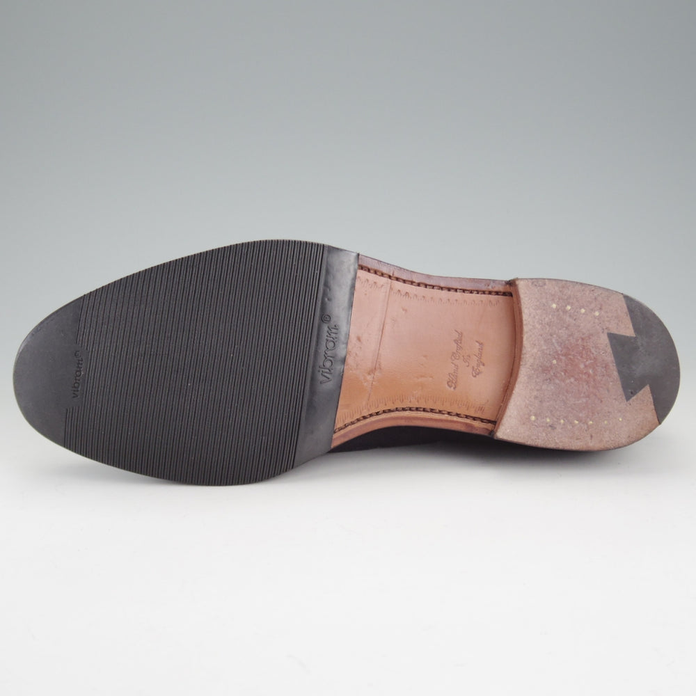 美品★クロケット&ジョーンズ 6.5E【定価￥137,500-★CAVENDISH 3/キャベンディッシュ】タッセルローファー/375ラスト/スエード/紺★p260