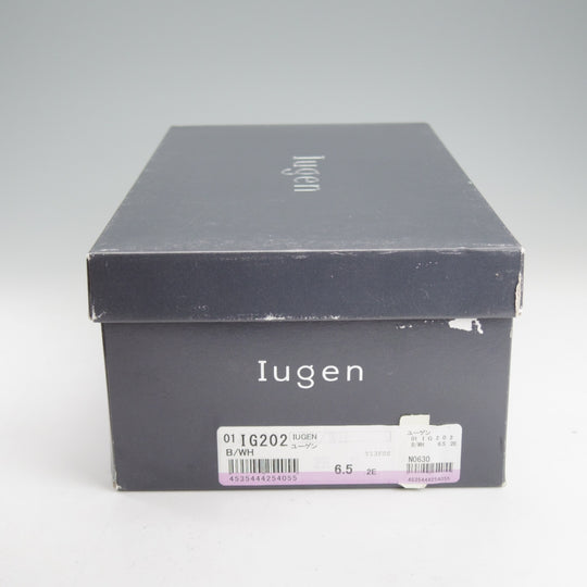 未使用★Iugen/イウゲン SIZE 6.5【定価￥44,000-★ローファー/IG202】スリッポン/カーフ×グレインレザー/黒×白/メンズ★o147