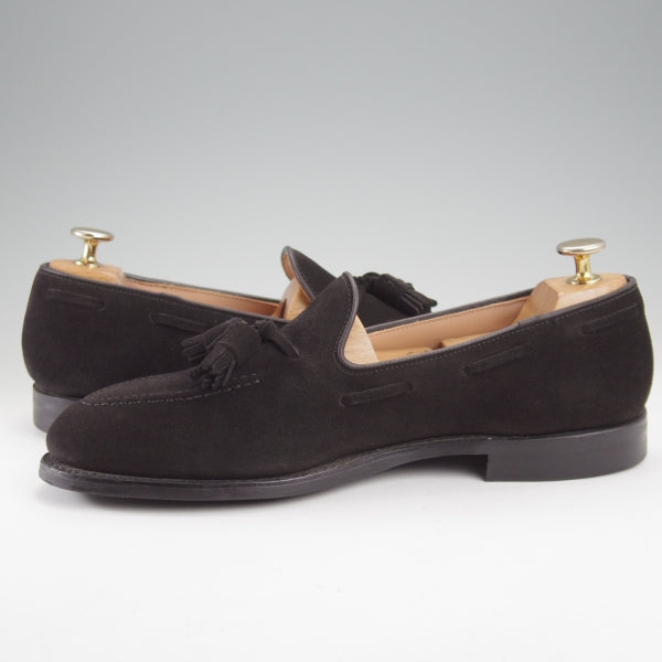 極上★クロケット&ジョーンズ 6.5E【定価￥121,000-★CAVENDISH 3/キャベンディッシュ3】タッセルローファー/375ラスト/スエード/黒★n652