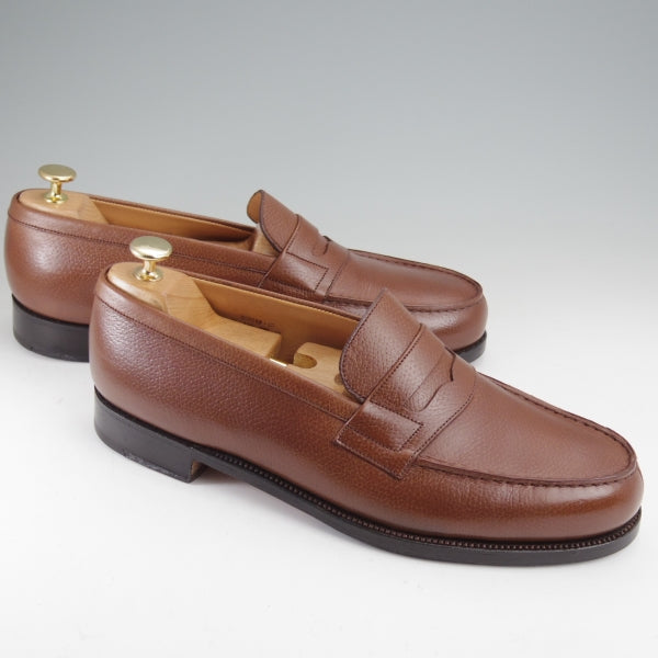 極美品★J.M.ウエストン 9.5E【現行定価￥156,200-★180/コインローファー】41ラスト/チェルケス/シボ革/茶/Weston/ウェストン★n139