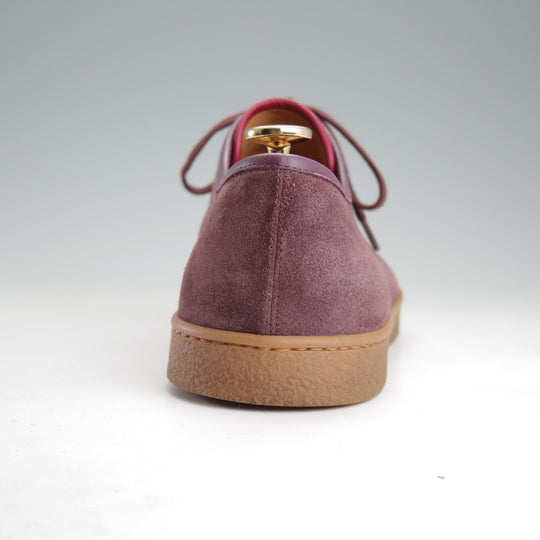 極美品★ジョンロブ 7.5E【注文価格￥194,040-★バイリクエスト品/LEVAH】0315ラスト/レザースニーカー/PLUM/赤茶/JOHN LOBB★o148