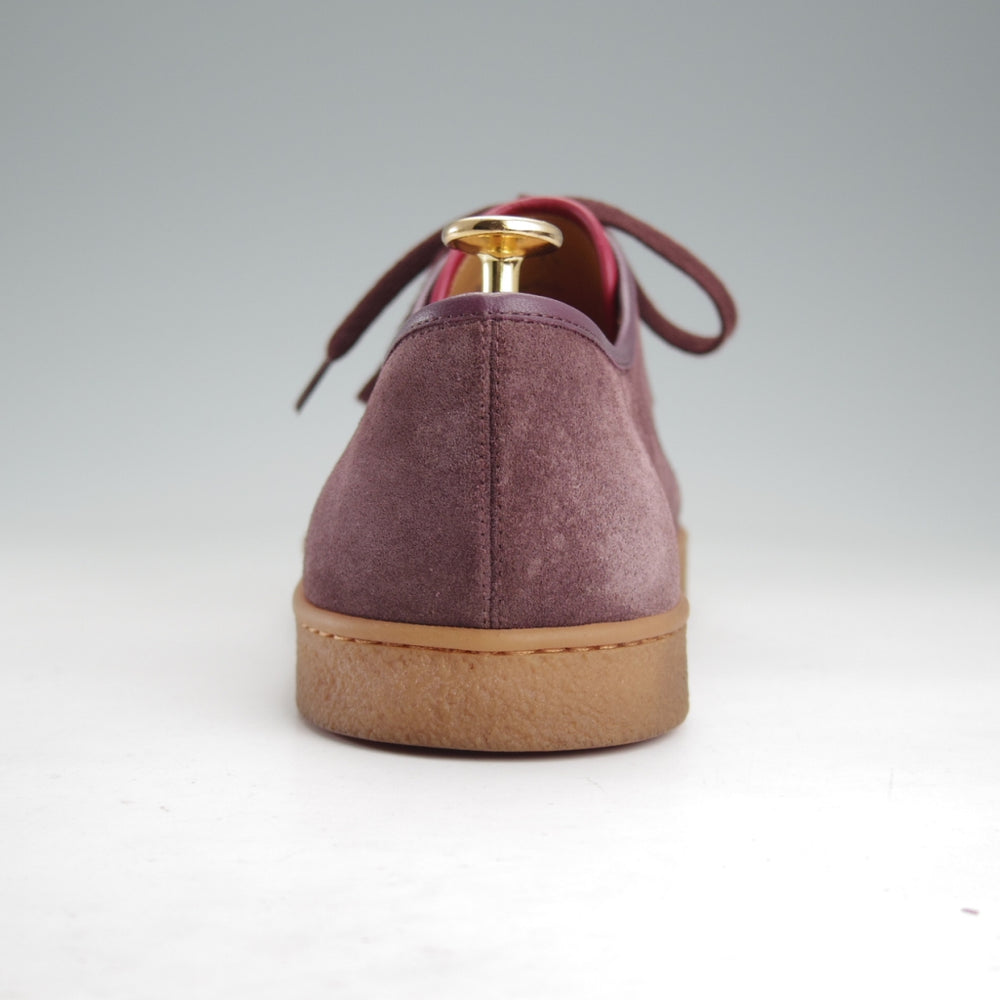 極美品★ジョンロブ 7.5E【注文価格￥194,040-★バイリクエスト品/LEVAH】0315ラスト/レザースニーカー/PLUM/赤茶/JOHN LOBB★o148