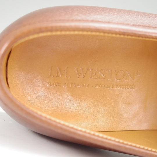 極美品★J.M.ウエストン 9.5E【現行定価￥156,200-★180/コインローファー】41ラスト/チェルケス/シボ革/茶/Weston/ウェストン★n139