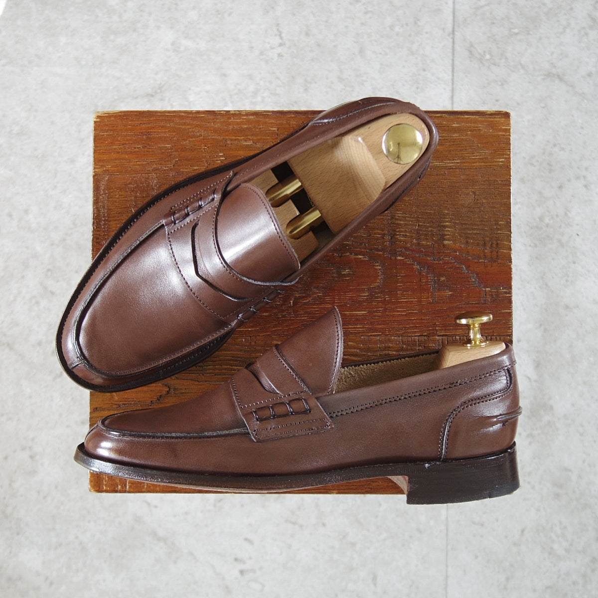 「新品未使用品」tricker's /トリッカーズ STIRLING トリッカーズ SIZE 7【ルームシューズ/STIRLING/カーフ/濃茶】 | 高級