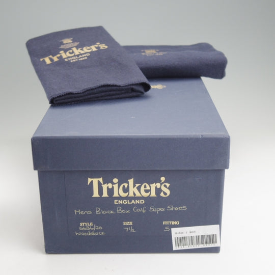 極上★トリッカーズ SIZE 7.5【定価￥132,000-★ダイナイトソール/Woodstock/5636】プレーントゥ/カントリーシューズ/黒/Tricker's★n653