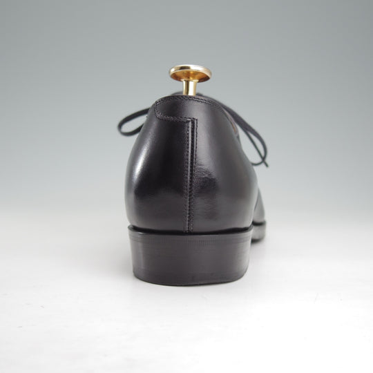 極上★RENDO/レンド US7C程度【足の細い方用モデル(8451)★仏デュプイ社カーフのオーダー品/シューツリー付】ストレートチップ/黒★o149