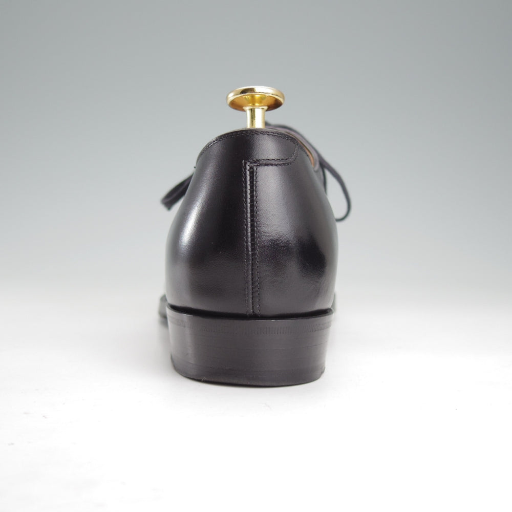 極上★RENDO/レンド US7C程度【足の細い方用モデル(8451)★仏デュプイ社カーフのオーダー品/シューツリー付】ストレートチップ/黒★o149