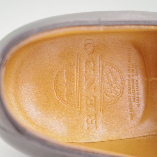 極上★RENDO/レンド US7C程度【足の細い方用モデル(8451)★仏デュプイ社カーフのオーダー品/シューツリー付】ストレートチップ/黒★o149