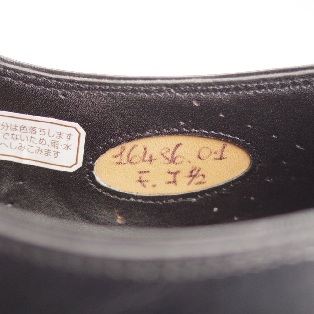 未使用★(伊)サントーニ SIZE 7.5【上級★グッドイヤーウェルテッド製法/モンクストラップ】カーフ/黒/メンズ/Santoni★o693