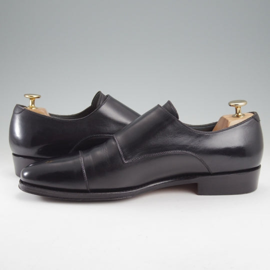 極上★Perfetto/ペルフェット SIZE 7.5【グッドイヤーウェルテッド製法★ZERBINO別注/ダブルモンク】カーフ/黒/メンズ★n655