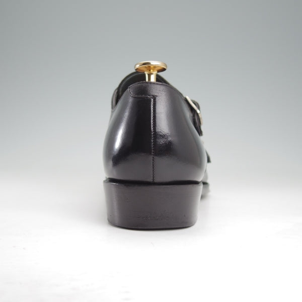 極上★Perfetto/ペルフェット SIZE 7.5【グッドイヤーウェルテッド製法★ZERBINO別注/ダブルモンク】カーフ/黒/メンズ★n655
