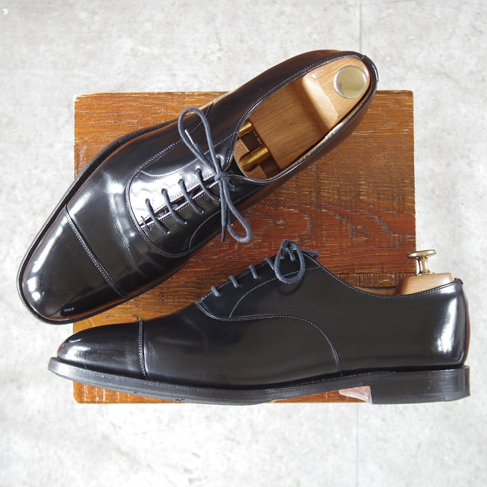 美品★チャーチ 85F/UK8.5【定価￥203,500-★コンサル/CONSUL】173ラスト/ストレートチップ/黒/メンズ/Church's★p273