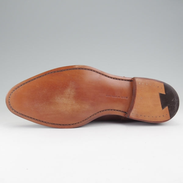 ほぼ試着程度★トリッカーズ SIZE 7【現行定価10万円以上★ミュージアムカーフ/TRENTON】クォーターブローグ/8038/濃茶/Tricker's★n141
