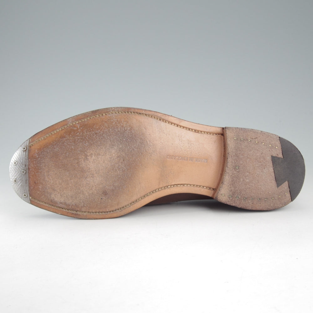 極美品★トリッカーズ SIZE 5.5【現行定価10万円以上★コインローファー/M7825】カーフ/COFFEE BURNISHED/濃茶/メンズ/Tricker's★o694