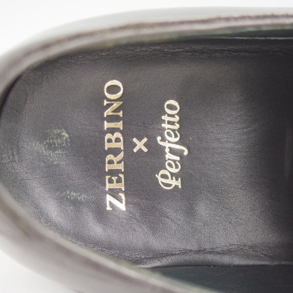 極上★Perfetto/ペルフェット SIZE 7.5【グッドイヤーウェルテッド製法★ZERBINO別注/ダブルモンク】カーフ/黒/メンズ★n655