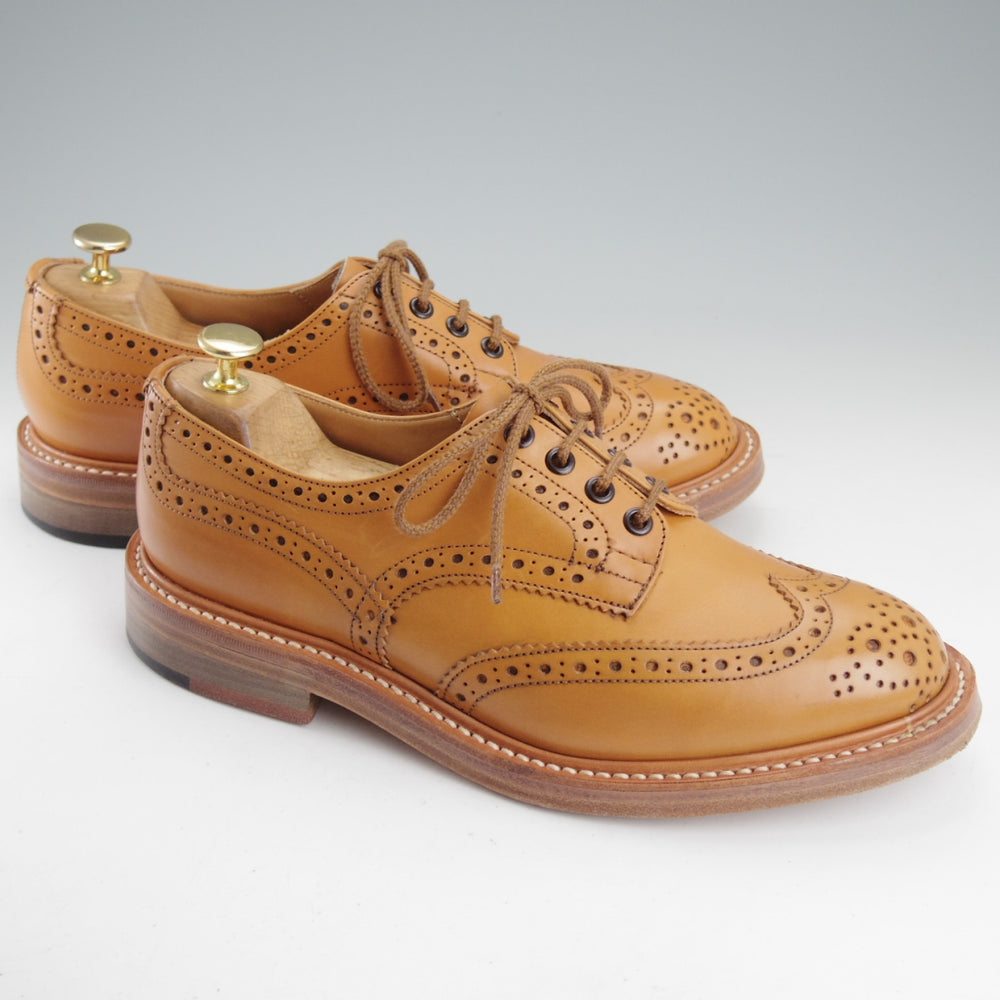 使用数回★トリッカーズ SIZE 8【定価￥132,000-★BOURTON/エイコンアンティーク】バートン/M5633/カントリーシューズ/薄茶/メンズ★o151