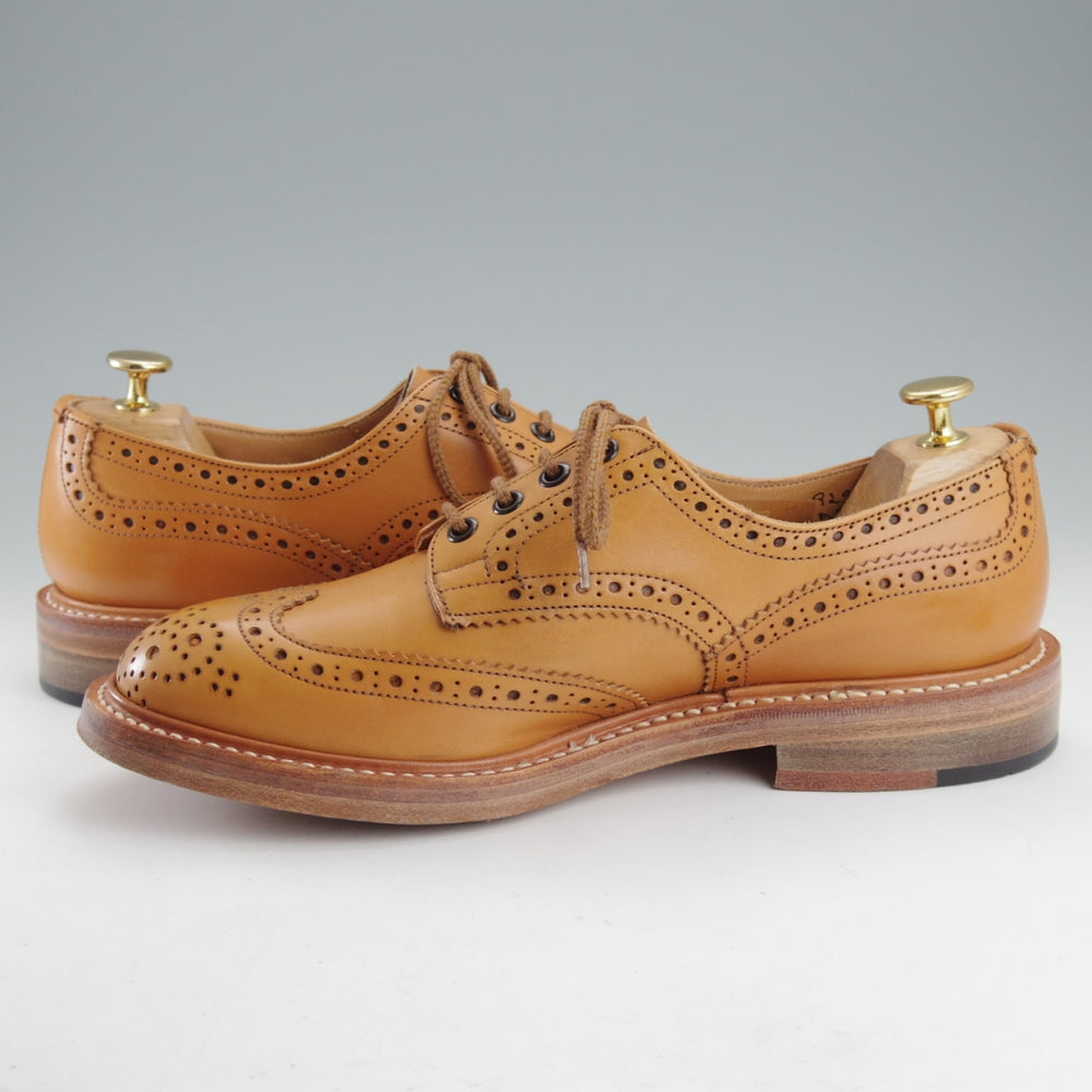 使用数回★トリッカーズ SIZE 8【定価￥132,000-★BOURTON/エイコンアンティーク】バートン/M5633/カントリーシューズ/薄茶/メンズ★o151