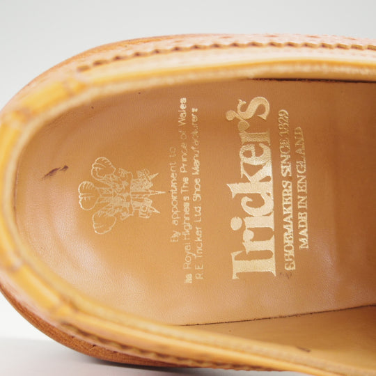 使用数回★トリッカーズ SIZE 8【定価￥132,000-★BOURTON/エイコンアンティーク】バートン/M5633/カントリーシューズ/薄茶/メンズ★o151