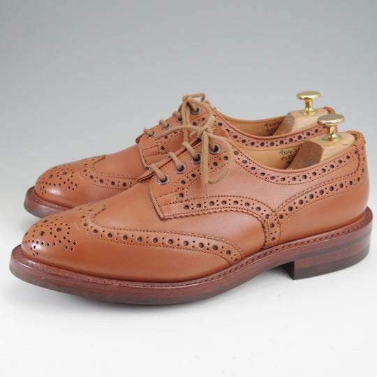 極美品★トリッカーズ SIZE 8.5【定価￥132,000-★ダイナイトソール/BOURTON/シーシェイド】バートン/M5633/カーフ/茶/Tricker's★n142
