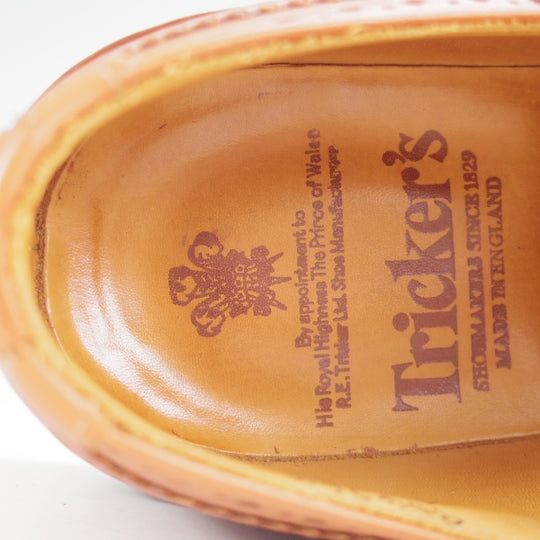 極美品★トリッカーズ SIZE 8.5【定価￥132,000-★ダイナイトソール/BOURTON/シーシェイド】バートン/M5633/カーフ/茶/Tricker's★n142