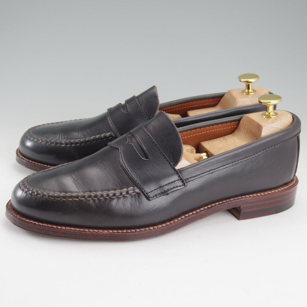 ほぼ試着程度★オールデン 7.5D【現行定価17万円以上★クロムエクセルレザー仕様/N5203F】コインローファー/ヴァンラスト/紺/ALDEN★o152