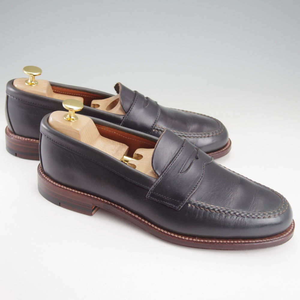 ほぼ試着程度★オールデン 7.5D【現行定価17万円以上★クロムエクセルレザー仕様/N5203F】コインローファー/ヴァンラスト/紺/ALDEN★o152