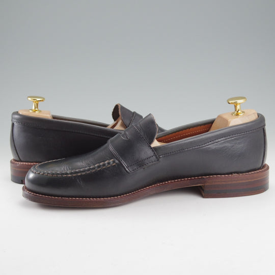 ほぼ試着程度★オールデン 7.5D【現行定価17万円以上★クロムエクセルレザー仕様/N5203F】コインローファー/ヴァンラスト/紺/ALDEN★o152